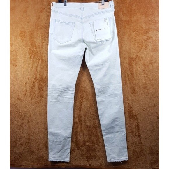 PURPLE BRAND Mens Jeans Size 31 Light Wash Skinny P001 Slim Fit Low Rise $295 - Picture 4 of 7